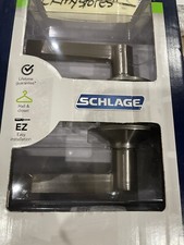 New Schlage F10 V LAT 619 Latitude Hall Closet Lever Satin Nickel EZ Install