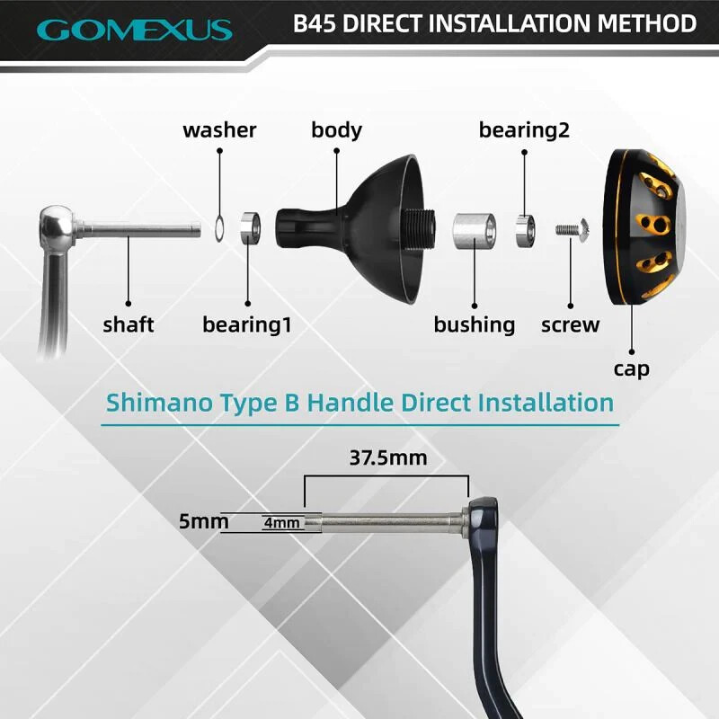 Gomexus Power Knob 45mm For Ultegra Ci4 XTD 5500 14000 Penn Clash Conflict 8000