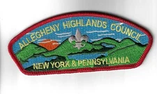 Allegheny Highlands Council S S-116 RED Bdr. Falconer, NY CSP