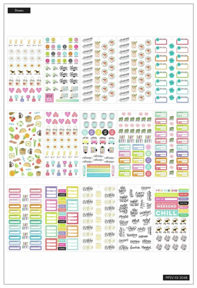 The Happy Planner ESSENTIAL PLANNING Value Pack Stickers - 1009 pcs - Image 2 of 3