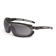 Honeywell Tirade Uvex S4043 Safety Glasses Black Silver Mirror Anti-Fog Lens 2Pk