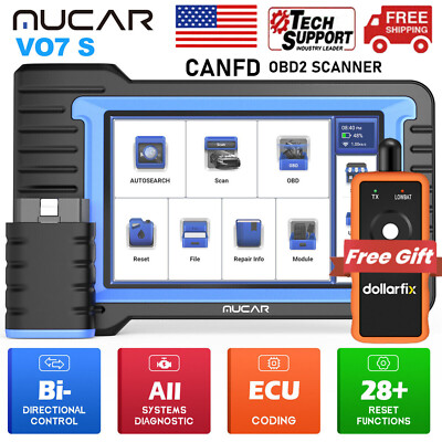 2025 MUCAR VO7S Bidirectional Scanner Auto Diagnostic Scan Tool Key Code CANFD