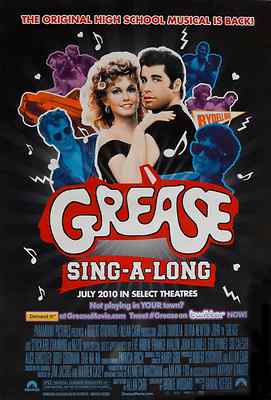 John Travolta Olivia Newton-John Grease US-Plakat Movie Poster GEROLLT rolled
