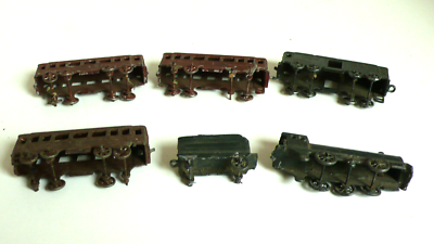 Train Ancien PLM Rame Paris-Rome / Calais-Nice – Wagons Métal 6,5 Cm (état De Jeu)