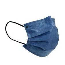 10 DENIM BLUE Disposable Face Masks 3-Layer Protective Covers Personal Gear