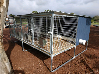 raised dog pen