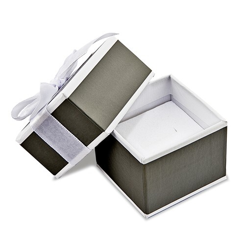 Echtes 14kt bicolor poliertes Knospenkreuz - Bild 6 von 6