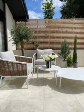 Contemporary Slatted Homegrown Larch Fence Panel Horizontal | Various Sizes