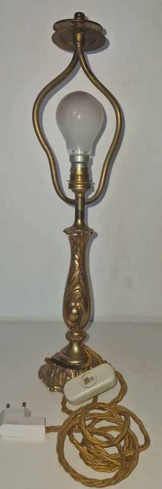 ✨ Ancienne lampe bronze forme lyre – Napoléon III – Fin XIXe siècle - Photo 4/4