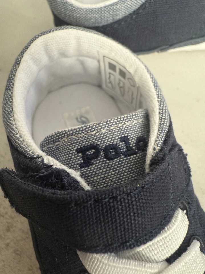 NEW Ralph Lauren Baby Crib Shoes Size 2 (3-6 mo) Infant Faxson X PS NWOB - Image 2 of 4