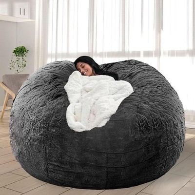 Bean Bag Chair Adults Kids No Filler Soft Round Giant Beanbag Chair Lazy Sofa