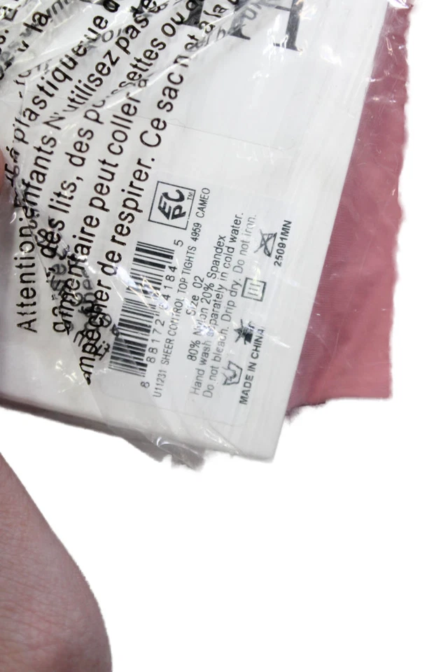 Medias transparentes Hue Control Top rosa camafeo talla 2 para mujer Foto 3 de 4