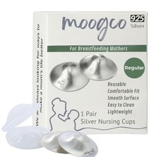 Silver Nursing Cups   925k Sterling Silver Nipple Shields for Breastfeeding  ...