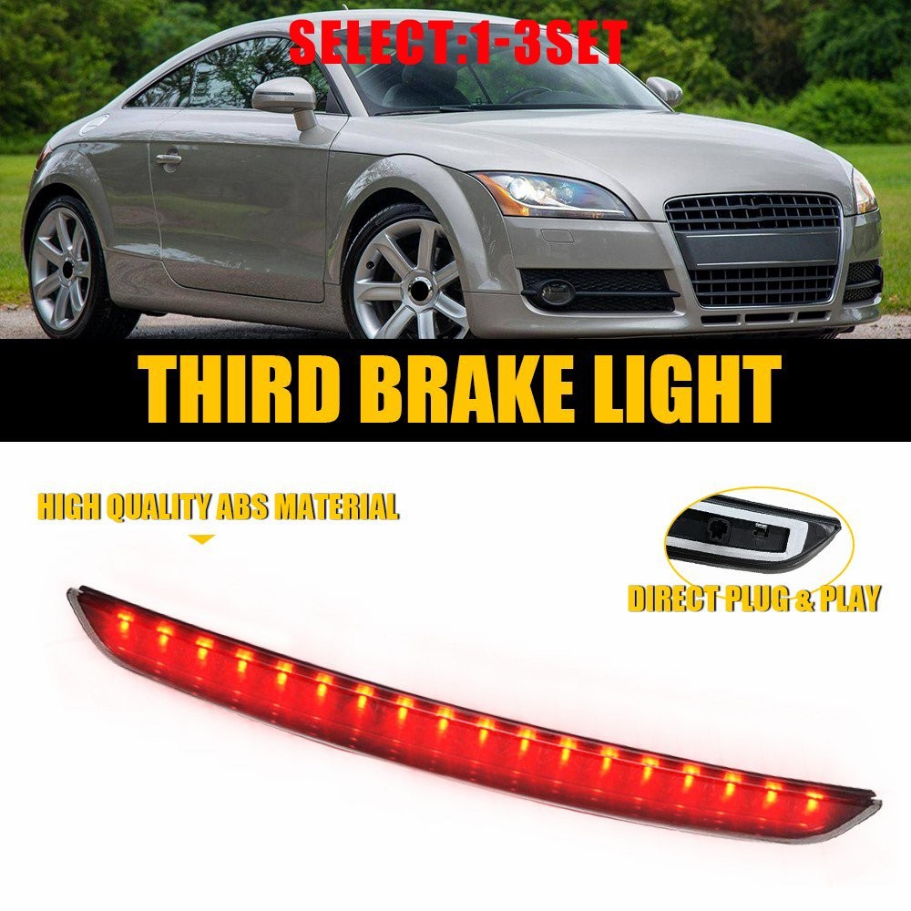 Spec For 2008-2017 Audi A5 S5 Coupe LED Third Brake Light Rear Smoke Lens 1-3X