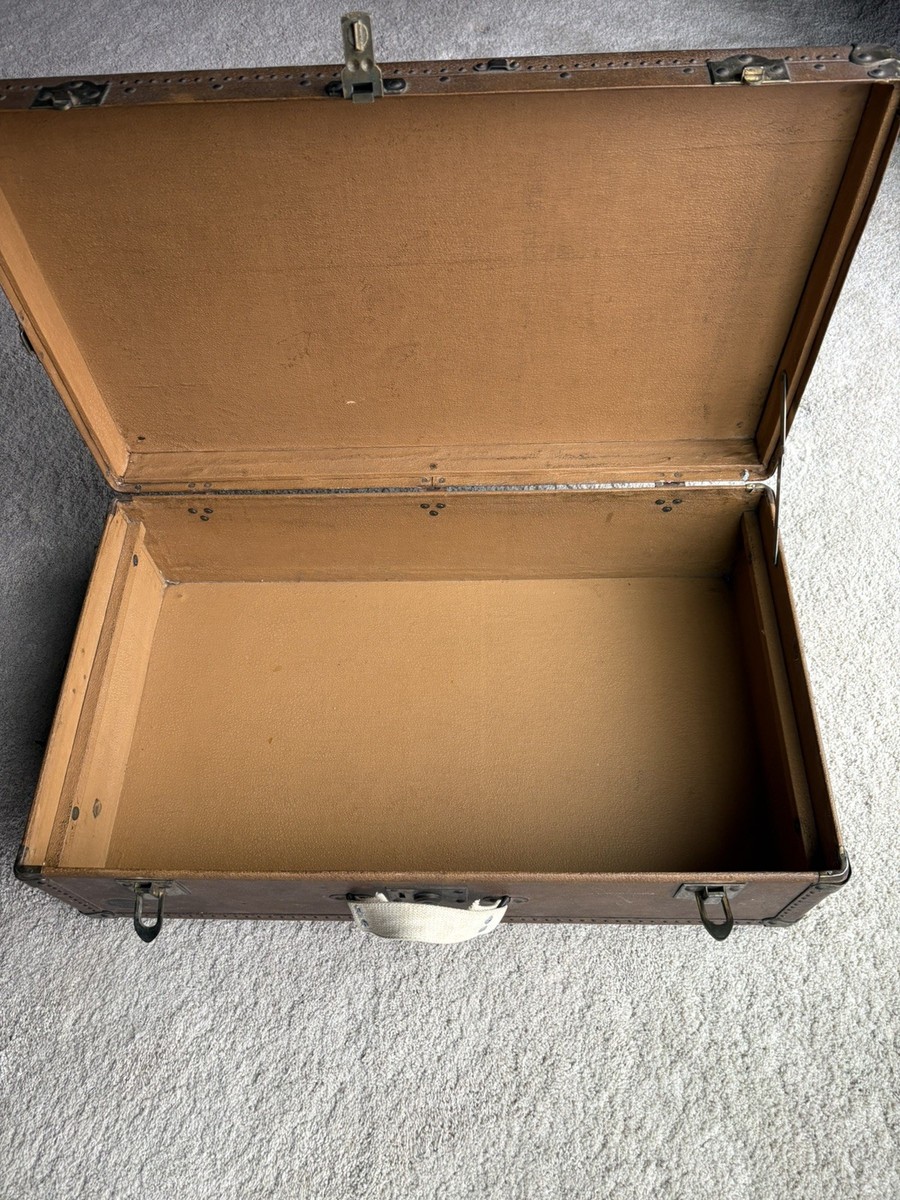 Vintage Mendel Tourist Antique Steamer Travel Trunk, Shipping Suit