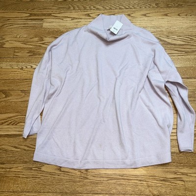 J Jill  Mock-Turtleneck lavender  Cashmere Sweater. 3/4 Sleeve NWT Sz 2X