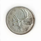 1961 Canada 25 Cents Quarter, .800 Silver Coin