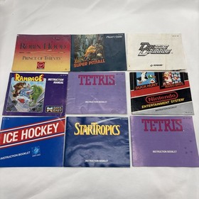 Nintendo NES  Manual Lot (20+) Posters Mario Iron Sword Demon Tetris Robin Hood