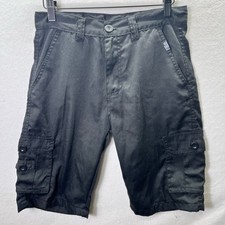 Phat Farm Y2K Black Cargo Shorts Kids Youth 18 Cool Hip Trendy Baggy 2232