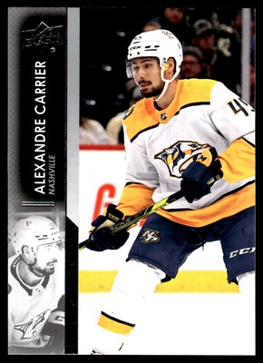 2021-22 Upper Deck #588 Alexandre Carrier Nashville Predators Hockey Card