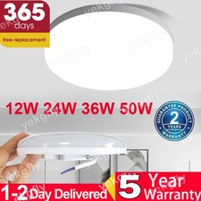 Round Modern LED Ceiling Light motion sensor Panel Down Kitchen Bathroom Light