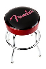 Fender Red Sparkle Logo Barstool Black Red Sparkle 24 Inch