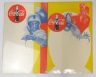 2 Circa 1950s Vintage Coca Cola 21.5 x 13.5 Cardboard Football Promo Posters