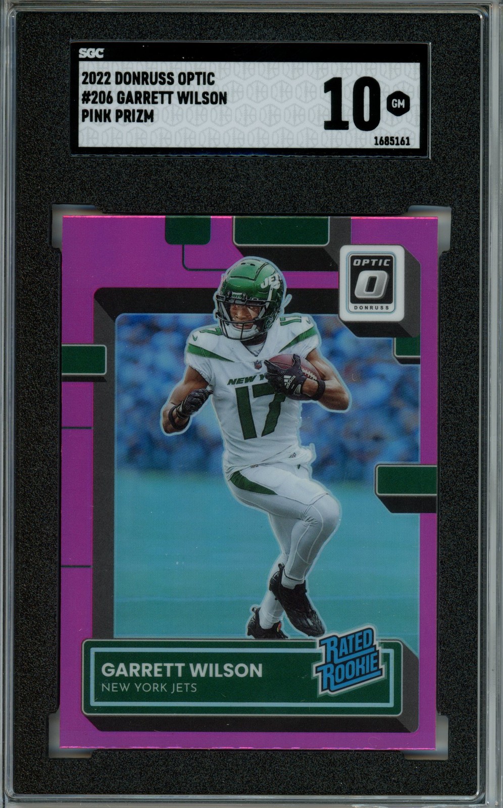 2022 Donruss Optic #206 Garrett Wilson Pink SGC 10
