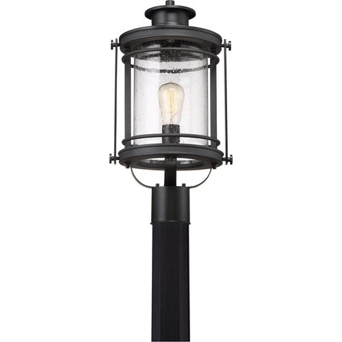 Booker - 1 Light Outdoor Post Lantern - 19.5 Inches high-Mystic Black Finish - Picture 3 of 5