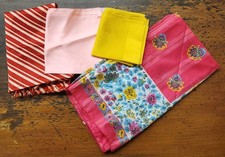 Vintage 4pc Scarves/Table Runner Various Colors And Sizes