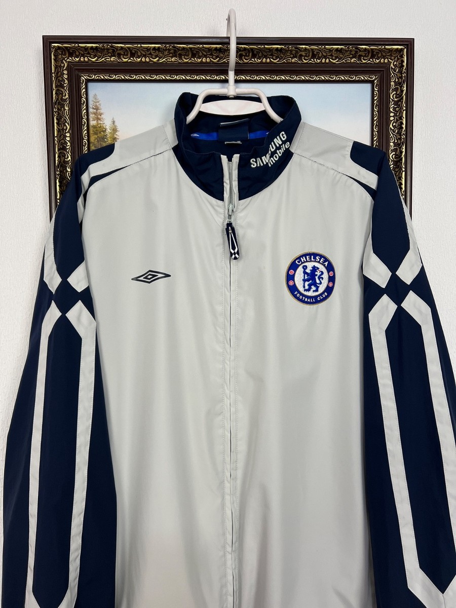 Vintage Umbro Chelsea Football White Jacket Soccer Track Top Mens