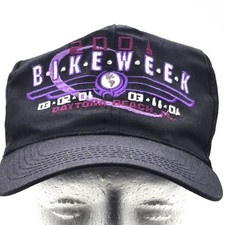 Vintage Trucker Hat Daytona Beach Bike Week Embroidered Cap Biker Florida