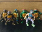 Lot Of 6. Playmates TMNT Action Figures 1989-90 Leo, Casey, Don, Mike, Ralph