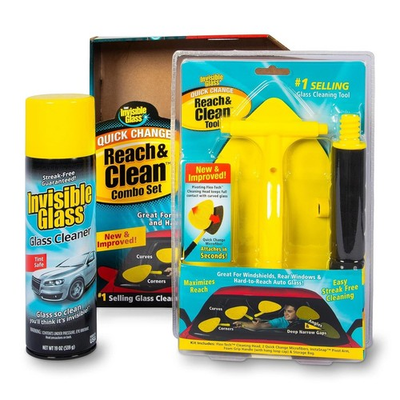 #ad #ad Invisible Glass Windshield Cleaner Kit with Extendable Handle Microfibers $18.00