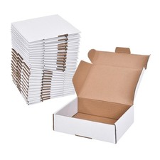 White Corrugated Cardboard Shipping Literature Mailer Boxes 7x5x2 Inch