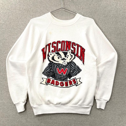 Vintage 1990s Wisconsin Badgers Sweatshirt College Football Varsity Crewneck
