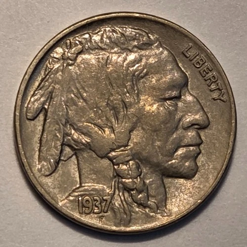 Nicer low mintage Business Uncirculated++ 1937 P Buffalo Head Nickel