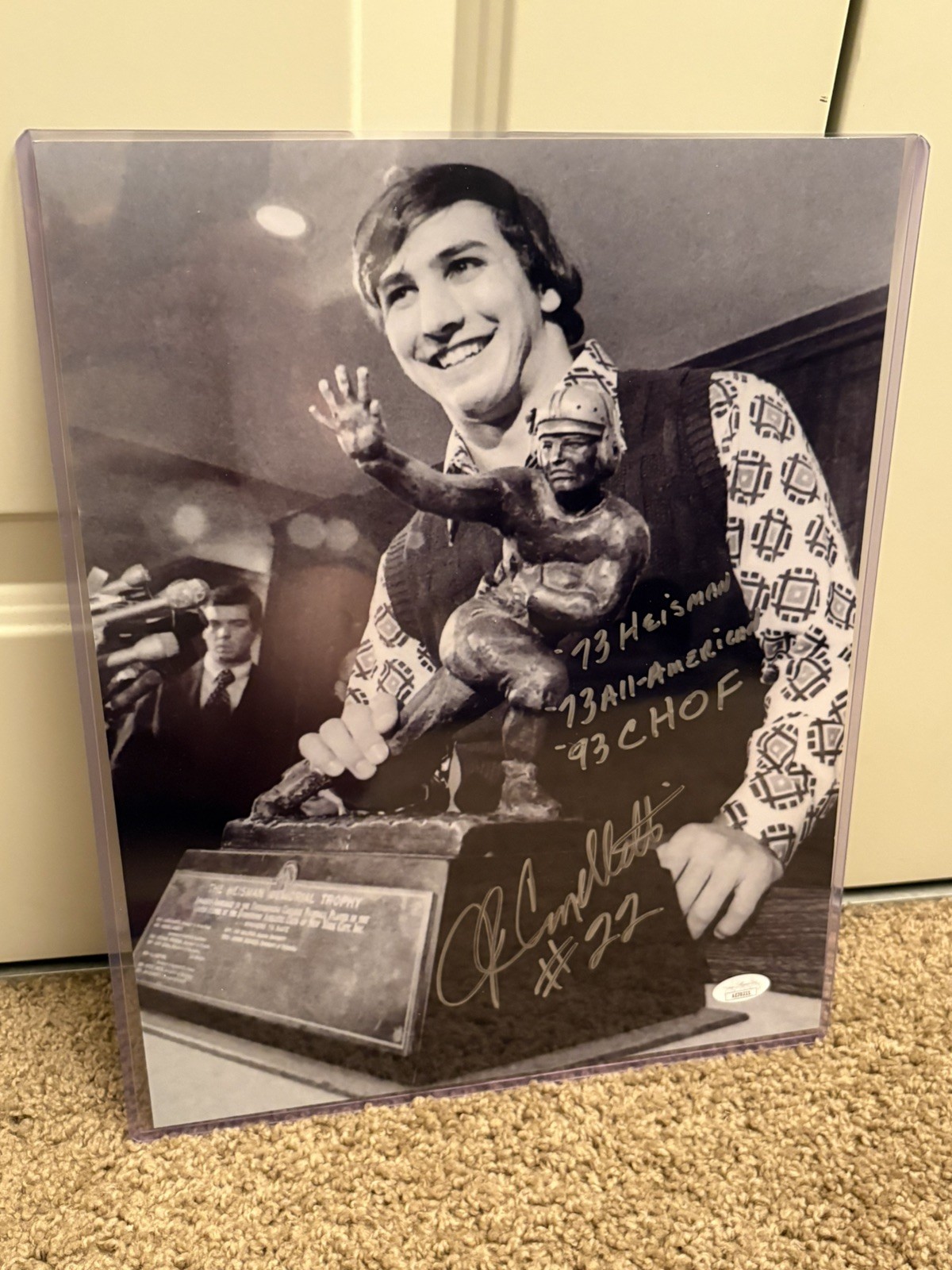 John Cappelletti Autographed Signed Penn State Nittany Lions Penn State 11x14 Photo JSA cert Nittany Lions 73 Heisman 