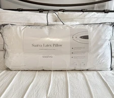 SAATVA LATEX PILLOW KING SIZE 18x34 ORGANIC COTTON HIGH LOFT