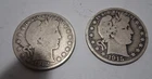 barber half dollar lot Of 2 Coins