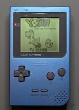 Nintendo Game Boy Pocket Ice Blue (MGB-001) Handheld System - Tested & Working