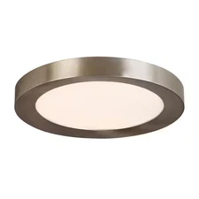NEW Home Decorators Collection Calloway 15 in. Brushed Nickel LED Flush Mount