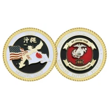 US Marine Corps USMC Camp Foster 3rd Marine Expeditionary Force Challenge Coin