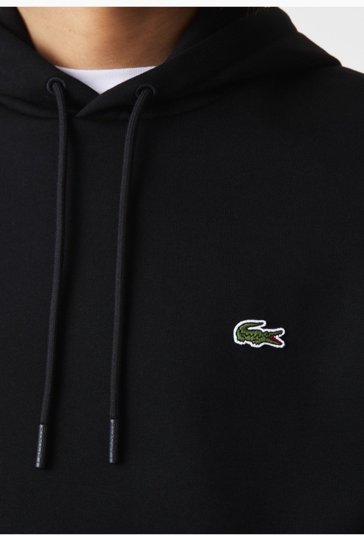 Lacoste Large (5) Classic Fit Crocodile Hoodie Overhead black / Noir BNWT image 5