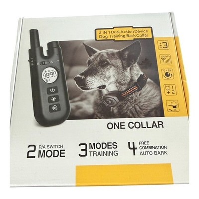 BYVCAS Dual Dog Training Bark Collars 2 in 1 Vibrate Shock Remote Open New