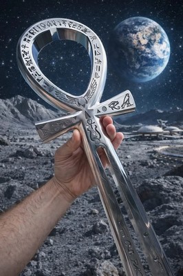 Ankh 699/288 Hz Harmonic Giant Stimmgabel/Deep Sound Instrument/Heilwerkzeug