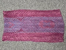 infinity Scarf Pleated Pink, Purple, Magenta Shawl Zig-Zag Design with sparkles