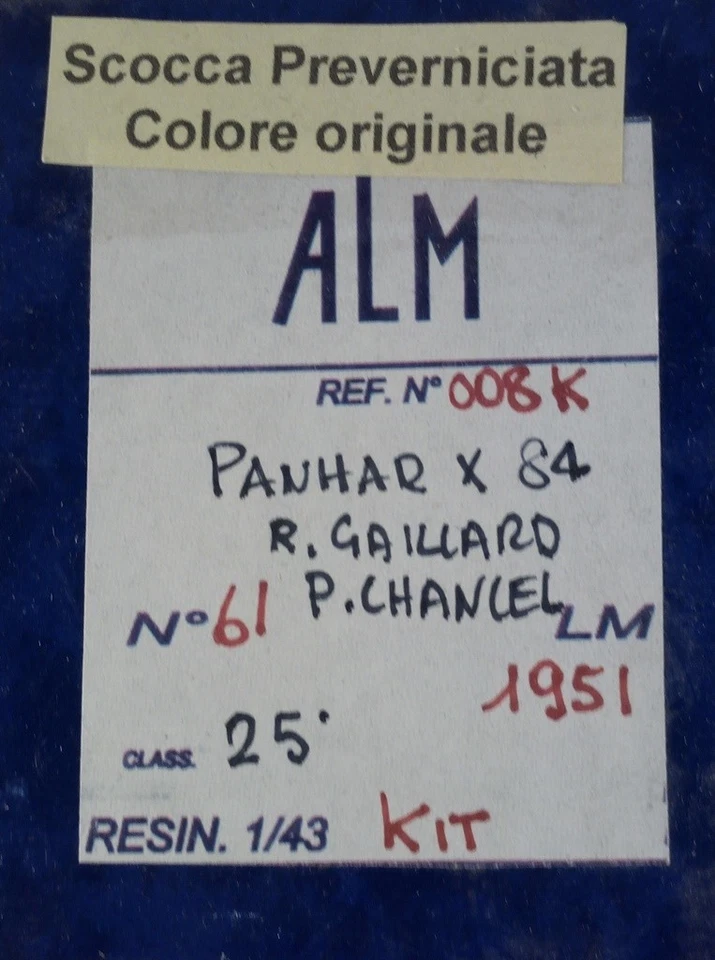 1-43 Monopole Panhard X84 Le Mans 1951 #61 resin kit ALM 001k - Immagine 4 di 4