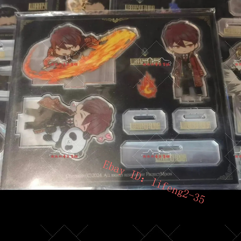 3Pcs Anime Library of Ruina Lowell Q Ver Acrylic Figure Stand Decor Model
