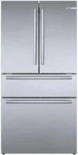 Bosch 800 Series 36" SS Counter Depth French Door Smart Refrigerator B36CL80SNS